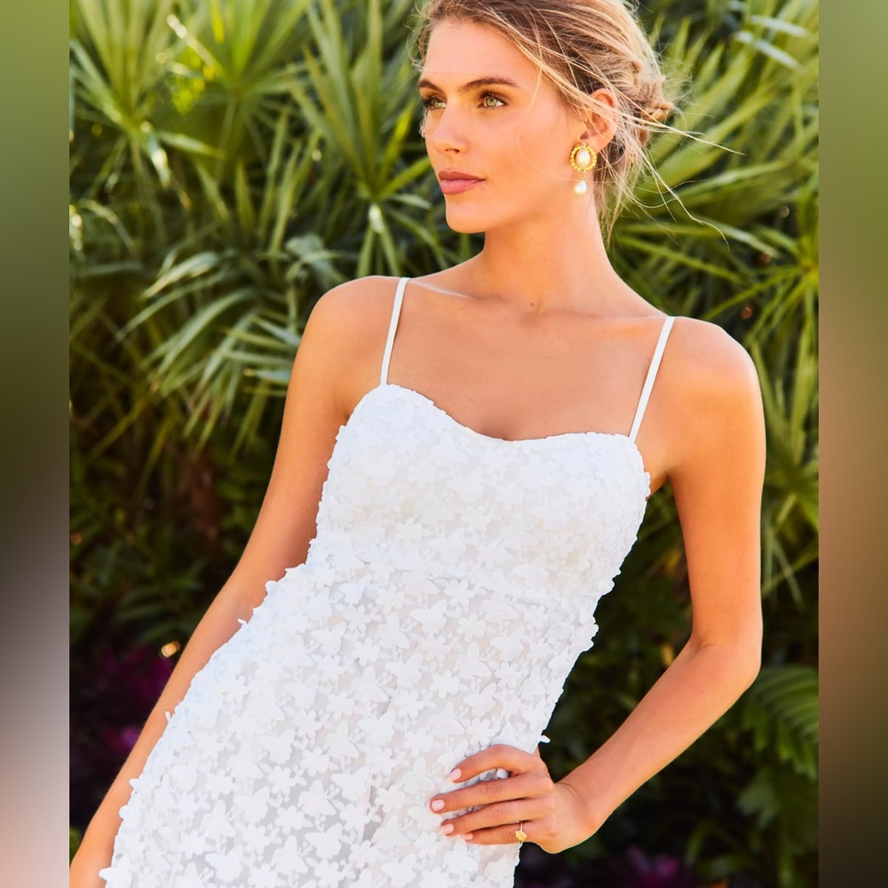 NWT Lilly Pulitzer Gillian Lace Maxi Butterfly Slip Dress - Picture 4 of 16